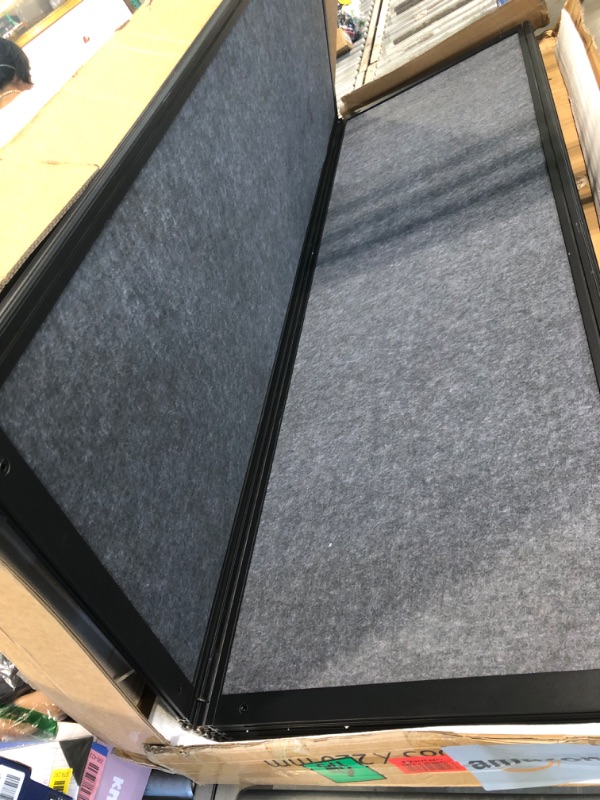 Photo 1 of ***DOES NOT INCLUDE WHEELS*** Strongbird Room Partition,Office Divider,Portable Commercial Screen Dividers,Privacy Partition Separator,Classroom School Dividers, 12'7"L* 6'7"H,6 Panel,Grey
