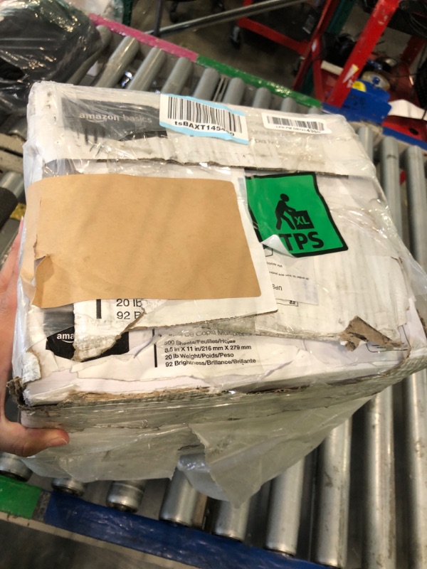 Photo 1 of ****ONE OF THE BOTTOM REAM IS OPENED AND SLIGHTLY DIRTY***Amazon Basics Multipurpose Copy Printer Paper, 20 lb, 8.5 x 11 Inches, 10 Reams (5,000 Sheets), 92 Bright, White