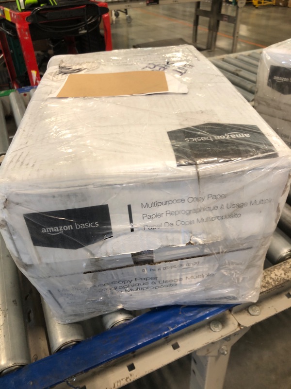 Photo 1 of ****ONE OF THE BOTTOM REAM IS OPENED AND SLIGHTLY DIRTY***Amazon Basics Multipurpose Copy Printer Paper, 20 lb, 8.5 x 11 Inches, 10 Reams (5,000 Sheets), 92 Bright, White