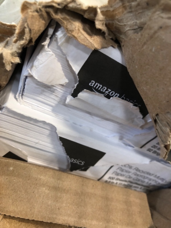 Photo 1 of ****TOP TWO REAMS ARE OPENED AND SLIGHTLY DIRTY**** Amazon Basics Multipurpose Copy Printer Paper, 20 lb, 8.5 x 11 Inches, 10 Reams (5,000 Sheets), 92 Bright, White