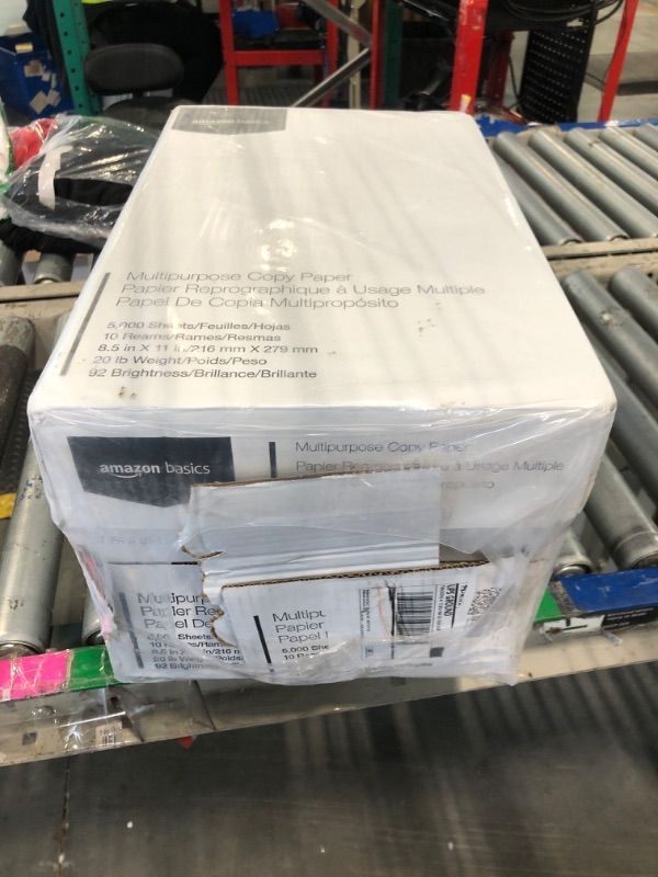 Photo 1 of ***FACTORY SEALED****Amazon Basics Multipurpose Copy Printer Paper, 20 lb, 8.5 x 11 Inches, 10 Reams (5,000 Sheets), 92 Bright, White