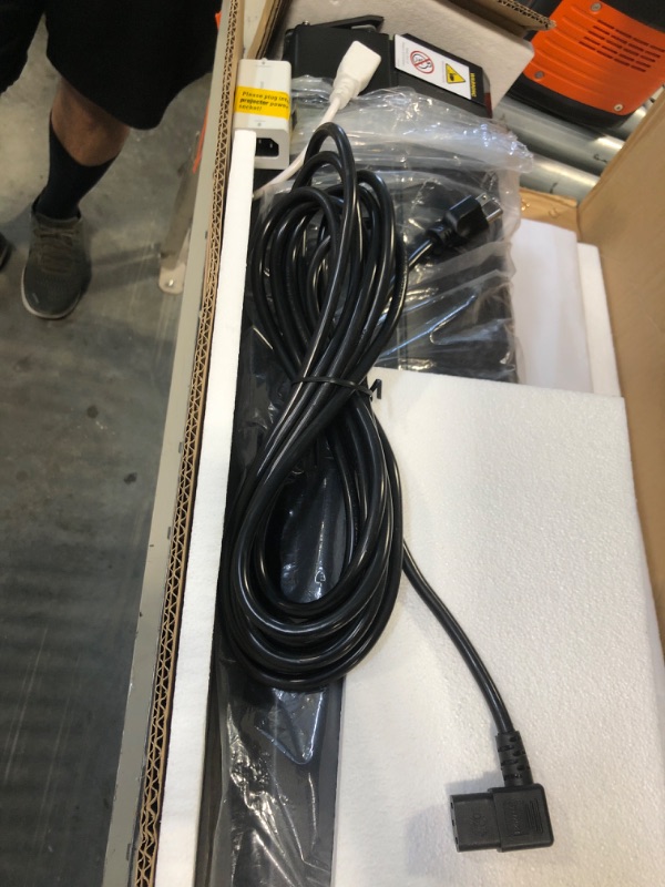 Photo 1 of ****DAMAGED ON ONE OF THE SIDES***SCREENPRO 150 inch Non-Tensioned Floor Rising Projector Screen, Motorized Self-Rising ALR Projector Screen with Remote, 16:9 Electric Home Theater Screen for 4K Ultra Short Throw Laser Projector