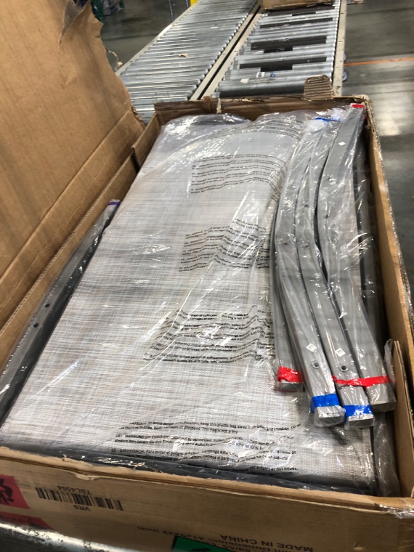 Photo 1 of ***FACTORY SEALED*** Shintenchi 4 Pieces Patio Furniture Set All Weather Textile Fabric Outdoor Conversation Set, with Glass Coffee Table, Loveseat, 2 Single Chairs for Home, Garden, Lawn, Porch?Silver?