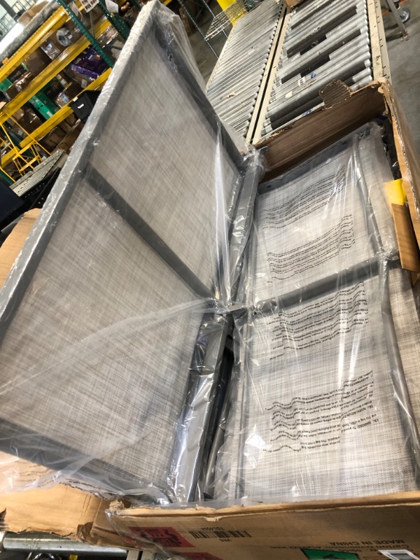 Photo 1 of ***FACTORY SEALED*** Shintenchi 4 Pieces Patio Furniture Set All Weather Textile Fabric Outdoor Conversation Set, with Glass Coffee Table, Loveseat, 2 Single Chairs for Home, Garden, Lawn, Porch?Silver?