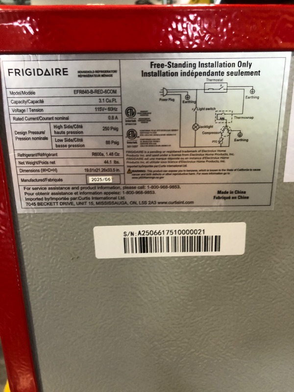 Photo 1 of ***SMALL DENTS, MINOR SCRATCHES*** Frigidaire Retro Compact Fridge Freezer Combo