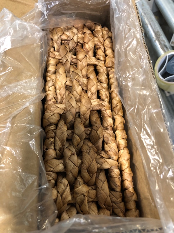 Photo 1 of ****USED IN GOOD CONDITION***Decorative Box with Lid, Wicker Storage Basket, Water Hyacinth Woven Decorative box for Shelf, Coffee Table, Console Table, Home Decor (Large)