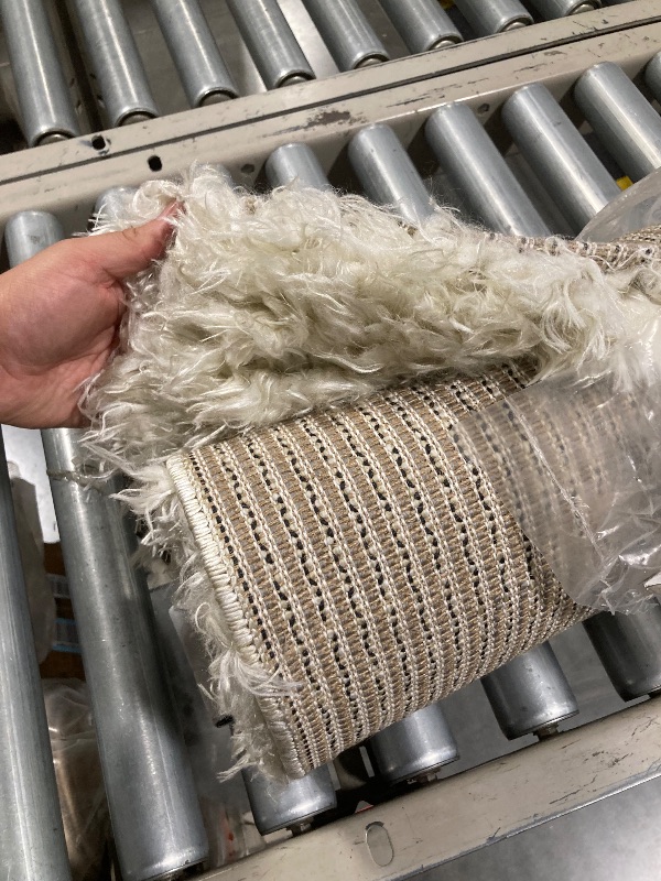 Photo 1 of ***USED IN GOOD CONDITION***Loloi Angela Rose Amira Collection, Ivory & Multi, 5'-3" x 7'-6" Area Rug – Extra Plush Moroccan Rugs for Living Room Bedroom Entryway & Hallway No Shed High Traffic Area Home Decor Rug