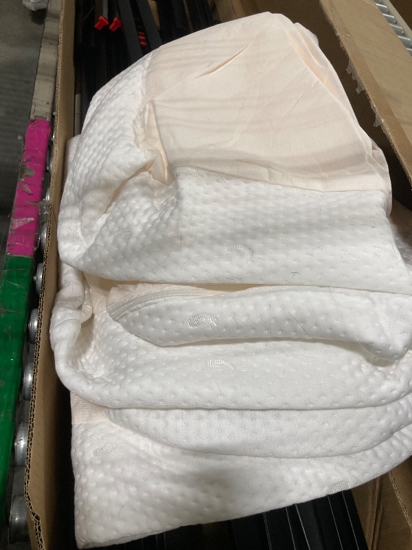 Photo 1 of ****USED, IN GOOD CONDITON, MINOR SCRATCHES, COVER NEEDS TO BE WASHED***Amazon Basics Smart Box Spring Bed Base, 5-Inch Height Mattress Foundation, Tool-Free Easy Assembly, King, 79"L x 75.5"W x 5"H, White