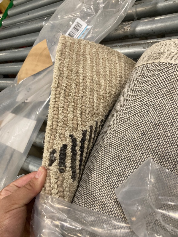 Photo 1 of ***USED, IN GOOD CONDITION***Loloi Chris Loves Julia Francis Collection FRA-01 Beige/Charcoal 5'-0" x 7'-6" Area Rug