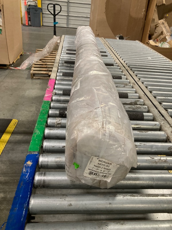 Photo 1 of ****USED, IN GREAT CONDITION*** Loloi Amber Lewis Morgan Collection MOG-02 Navy/Sand 7'-3" x 9'-3" 38" Thick Area Rug feat. CloudPile, Neutral, Room Décor, Vintage Inspired, Livingroom, Bedroom, Dining Area