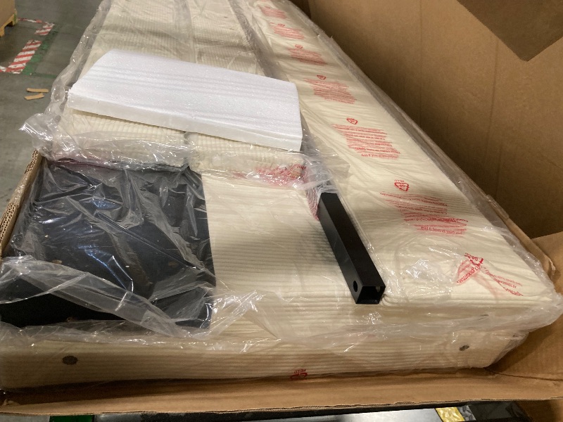 Photo 1 of ****FACTORY SEALED***Garvee Queen Size Bed Frame, Corduroy Upholstered Queen Bed Frame with Wingback Headboard, No Box Spring Needed, Solid Wooden Slats, Noise Free, Beige