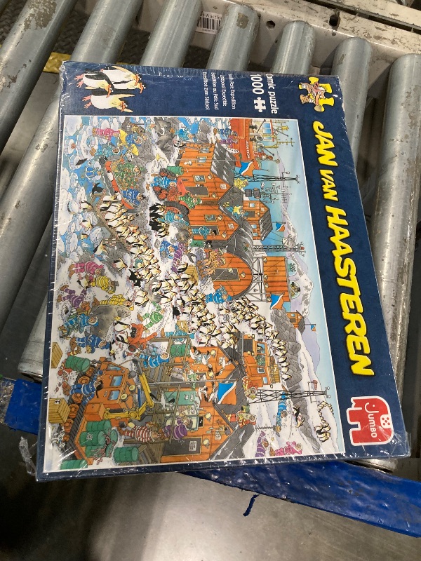 Photo 1 of ****MINOR DAMAGE ON BOX***Jumbo, Jan Van Haasteren - 'South Pole Expedition' Unique Comic Fun Designed Jigsaw Puzzle for Adults - 1,000 Piece
