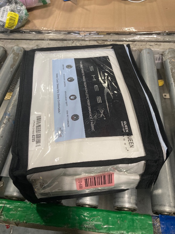 Photo 1 of ****FACTORY SEALED***SHEEX - Active Comfort Cooling Sheets Set (Queen) Bright White - Moisture Wicking - 1 Flat Cooling Sheet, 1 Fitted Cooling Sheet, 2 Cooling Pillow Covers - Wrinkle Free - Sleep Aid