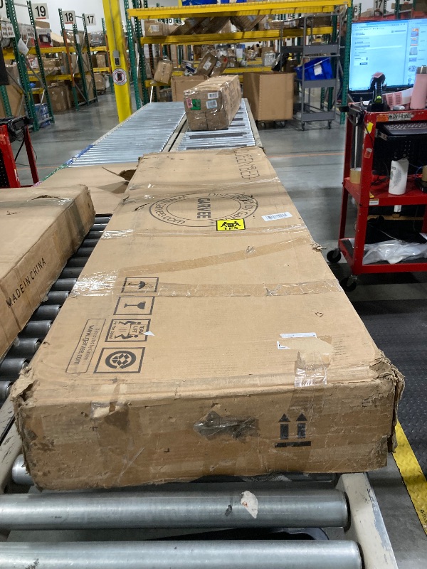 Photo 1 of ****FACTORY SEALED, MISSING INSTRUCTIONS/MANUAL***Garvee Queen Bed Frame with Natural Rattan Headboard, Wooden Bed Frame with Four Storage Drawers, Sturdy Metal Base with Wooden Structure, Bohemian-Style Cane Mattress Support, No Box Spring Needed