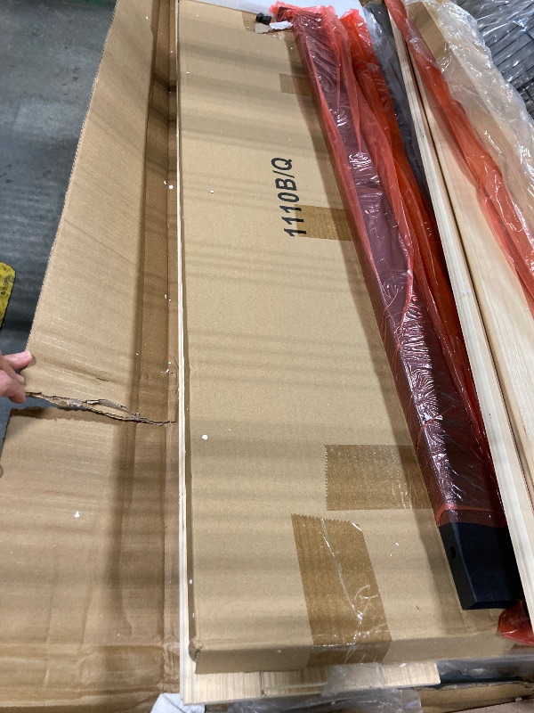 Photo 1 of ****FACTORY SEALED, MISSING INSTRUCTIONS/MANUAL***Garvee Queen Bed Frame with Natural Rattan Headboard, Wooden Bed Frame with Four Storage Drawers, Sturdy Metal Base with Wooden Structure, Bohemian-Style Cane Mattress Support, No Box Spring Needed