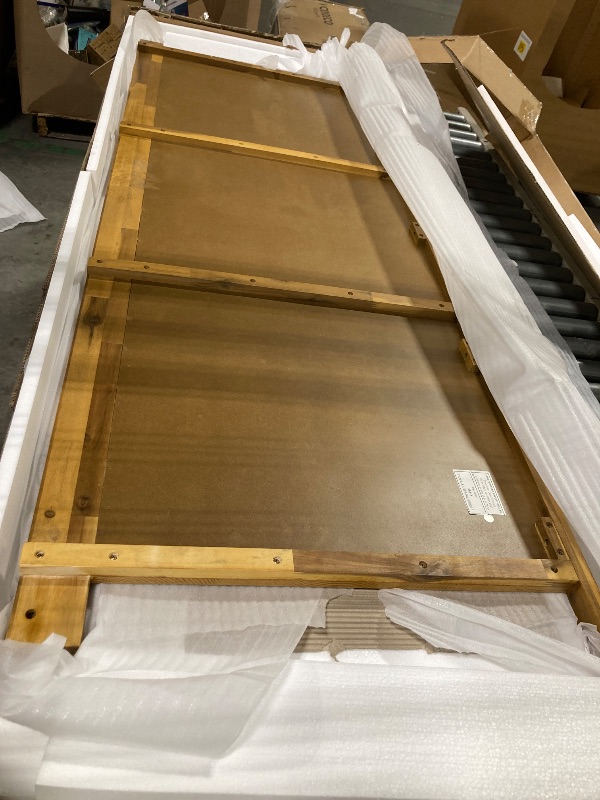 Photo 1 of ****FACTORY SEALED***Bme Ethan King Wood Headboard Only - Rustic & Scandinavian Style Without Bed Frame - Acacia Wood - Easy Assembly - Rustic Brown