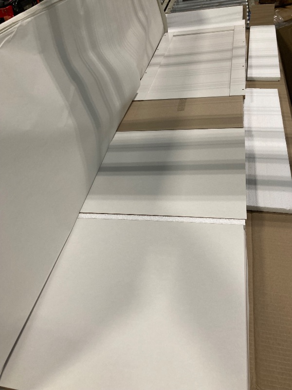 Photo 1 of ****MINOR DAMAGE ON ONE OF THE DOORS**** Sauder Select Storage Cabinet/ Pantry cabinets, White finish