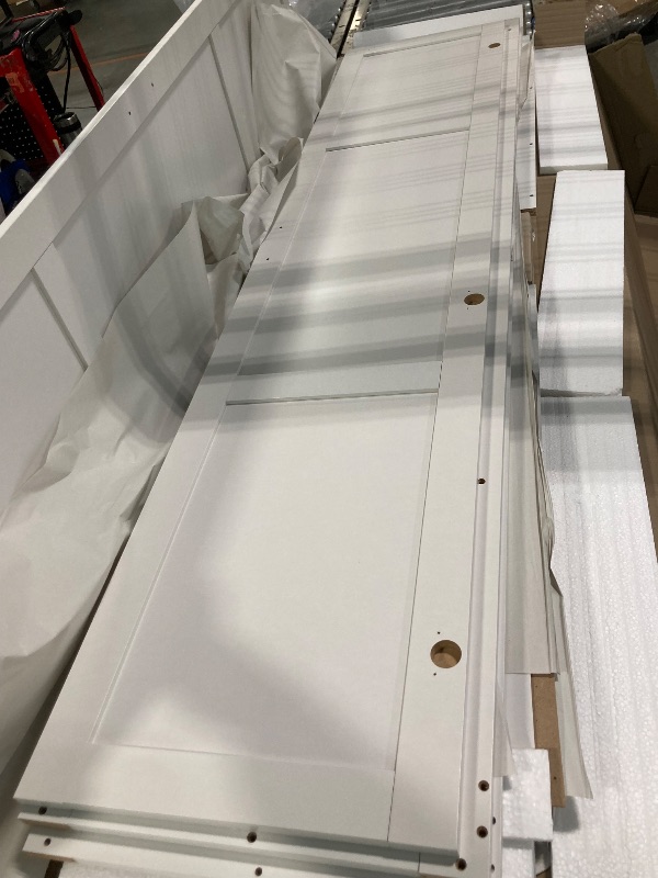 Photo 1 of ****MINOR DAMAGE ON ONE OF THE DOORS**** Sauder Select Storage Cabinet/ Pantry cabinets, White finish