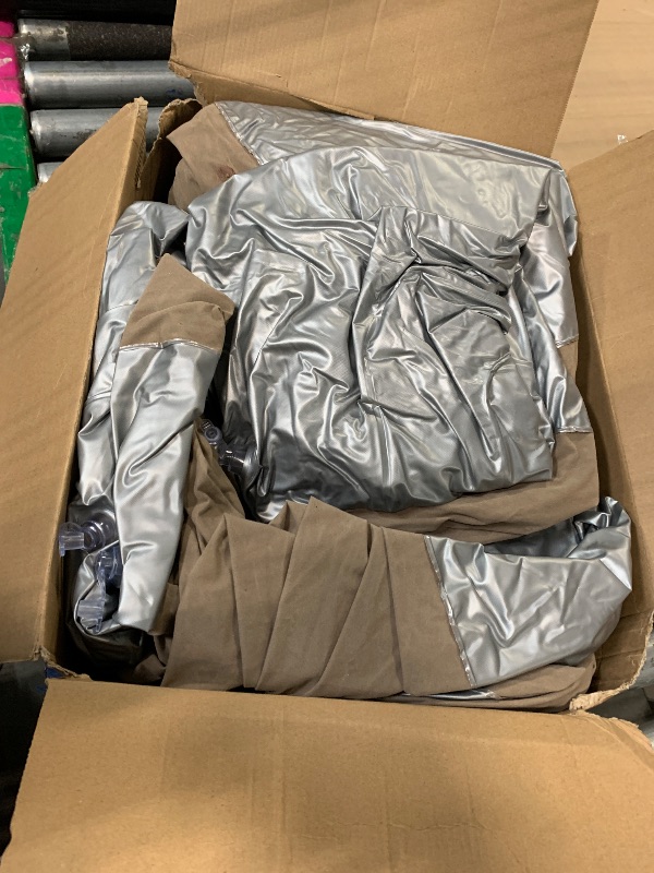 Photo 1 of *****ELECTRIC AIR PUMP NOT INCLUDED****Realspring 6 Pcs Bean Bag Chairs for Adults Inflatable Chairs with Electric Air Pump,Blow up Couch Folding Portable Inflatable Couch Lazy Sofa for Reading Living Room Camping (Coffee)