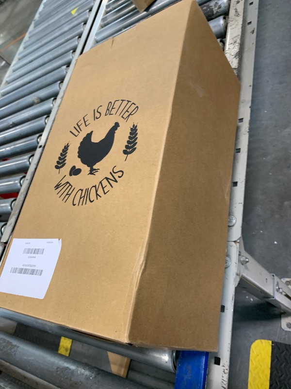 Photo 1 of ?Tgeyd Chicken Feeder and Chicken Waterer Set (3 Gallon/26 Pounds) - Hanging Automatic Chicken Feeder No Waste - Chicken Coop Accessories - Poultry Waterer