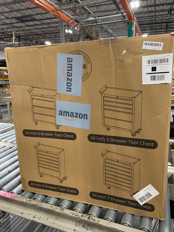 Photo 1 of ** SIMILAR** 
QSOSTNS 6-Drawer Rolling Tool Chest Cabinet, Large Capacity Metal Tool Box with Wheels and Keyed Locking, Roll Around Storage Organizer Tool Cart for Garage, Warehouse, Work Shop (Black)