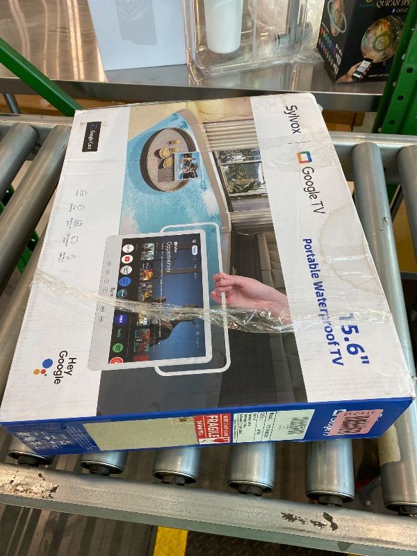 Photo 1 of *Missing Parts* SYLVOX 15.6'' Portable Smart TV 12 Volt Television, 10000mAH Battery Powered IP66 Waterproof Dual Speakers Wireless WiFi 300nits Small Outdoor TVs, for RV Camping Pool Bathroom Kitchen Bedroom