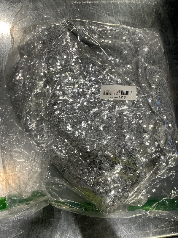 Photo 1 of 2×8FT-2PCS Silver Sequin Backdrop Curtains Panels, Photography Backdrop Glitter Fabric Background for Christmas Wedding Party Decor