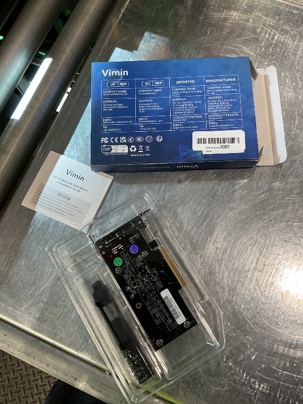 Photo 1 of 10G PCI-E Network Card Single RJ45 Port, 10G NIC with Intel X540-T1 Conrtoller, VIMIN 10Gb Base-T Ethernet Network Card Compatible with PCI Express X8, X16, Support Windows/Windows Server/Linux/VMware