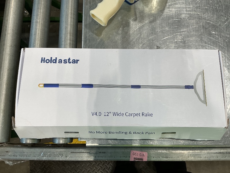 Photo 1 of 12”Wide Large Metal Carpet Rake Pet Hair Removal Broom, 54" Thicker Handle Low Pile Carpet Brush, Dog Cat Pet Hair Remover, Embedded Fur Pro Clean Removal Tool, Rug Couch Stair Scraper