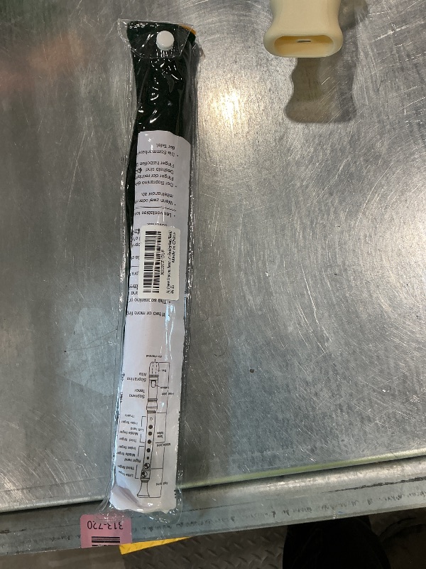 Photo 1 of *Minor Damaged - Check clerk notes*
Mr.Power Soprano Recorder for Beginners School Students German Style C Key 8 Holes 3 Piece Instrument with Cleaning Rod, Thumb Rest, Fingering Chart, Packing Bag (Black)