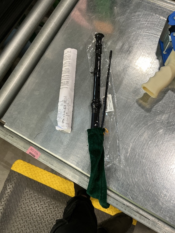 Photo 1 of *Minor Damaged - Check clerk notes*
Mr.Power Soprano Recorder for Beginners School Students German Style C Key 8 Holes 3 Piece Instrument with Cleaning Rod, Thumb Rest, Fingering Chart, Packing Bag (Black)