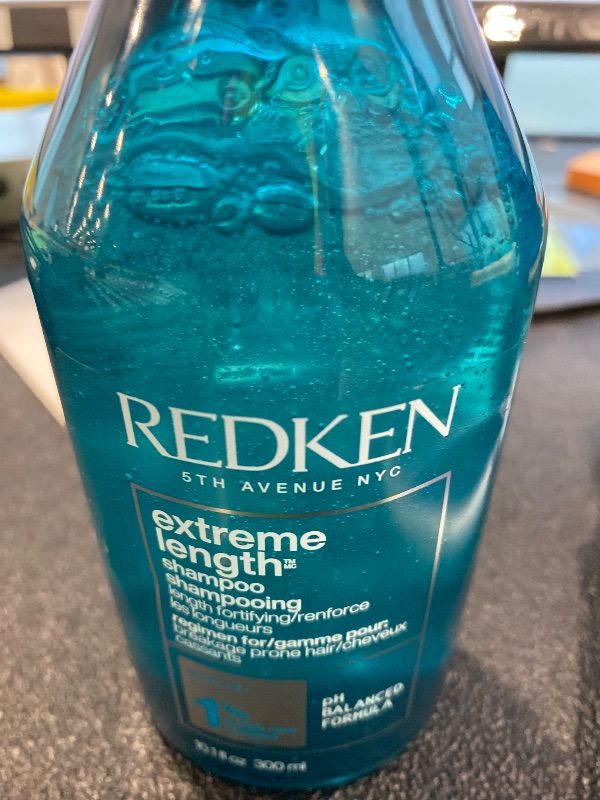 Photo 1 of **USED**Redken Extreme Length Shampoo For Damaged Hair - Prevents Breakage and Strengthens Hair, Infused With Biotin For Hair Growth, 10.1 Fl Oz