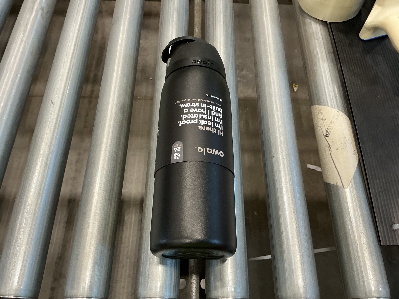 Photo 1 of *Minor Damaged* Owala FreeSip Insulated Stainless Steel Water Bottle with Straw, BPA-Free Sports Water Bottle, Great for Travel, 32 Oz, Very, Very Dark