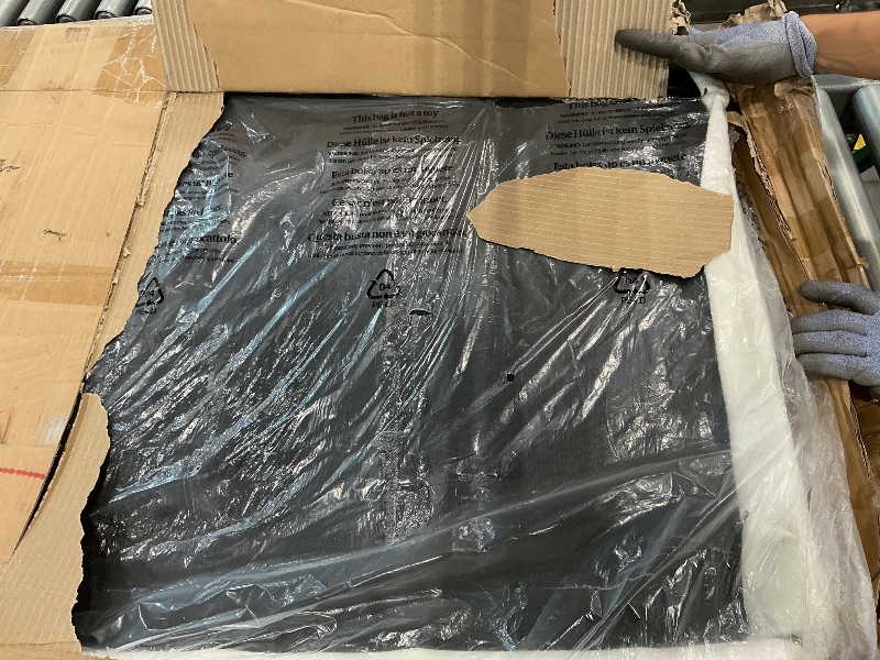 Photo 1 of **STOCK PHOTO FOR REFERENCE**HKOLIE 51.2" High Headboard Wingback Linen Upholstered Platform Bed, Modern Upholstered Bed Frame, Retro Simple Style, Easy Assembly, Soft Fabric, No Box Spring Needed (Beige, King Size)