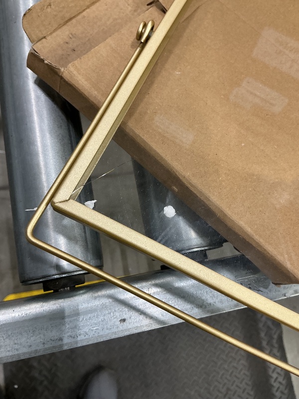 Photo 1 of ***SEE CLERK COMMENTS*** Treela 9 Pieces 4 x 4, 4 x 6, 5 x 7 Inch Picture Floating Frames Metal Glass Photo Vintage Brass Frames Vertical Geometric Desk Decorations(Gold)