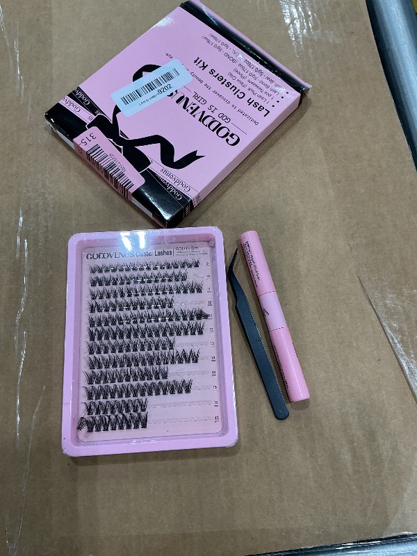 Photo 1 of ***SEE CLERK COMMENTS*** Goddvenus Lash Clusters Kit Wispy Lash Extension Kit Waterproof Lashes Clusters DIY Eyelash Clusters Kit with Natural Individual Eyelashes, Lashes Glue Bond and Seal and Lash Tweezers (D Curl 192pcs)