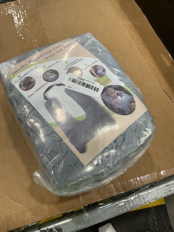 Photo 1 of 1 MIDDLE ONE Car Pillow for Kids, Memory Foam Travel Pillow for Car and Adults, Kid Travel Pillow for Sleeping on Road Trip, Small Body Pillow for Kids (Grey)