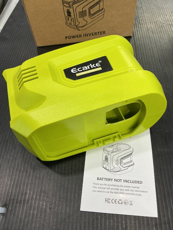 Photo 1 of 200W Portable Power Inverter Compatible with Ryobi 18V,Ecarke Real 200W Outdoor Generato Battery Converter with 2 USB&LED&AC Battery Powered Outlet,Convert DC 18V to AC 110V Portable Power Station