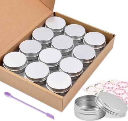 Photo 1 of 24 Pack wooden and tin small storage circle containers