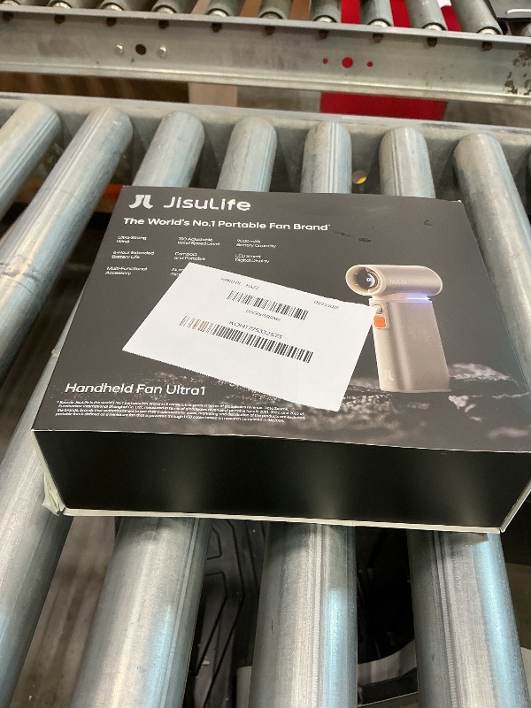 Photo 1 of *SELLING FOR PARTS, MAIN ITEM HAS ERROR CODE* JISULIFE Portable Handheld Turbo Fan, 100 Speeds Adjustable Mini Personal Fan, 9000mAh USB Rechargeable Fan Battery Operated, LED Display, Metal Shell with Accessories Gifts for Men Women Travel-Brown