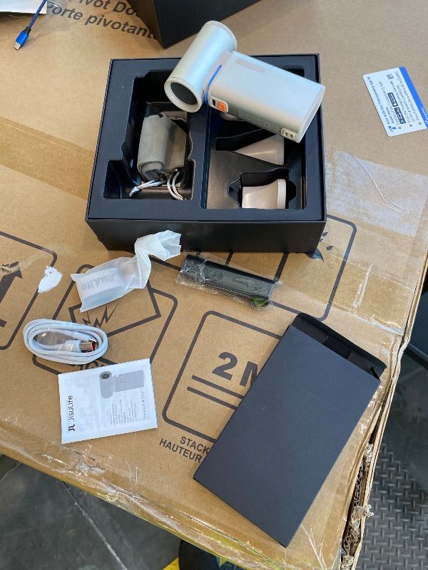 Photo 1 of *SELLING FOR PARTS, MAIN ITEM HAS ERROR CODE* JISULIFE Portable Handheld Turbo Fan, 100 Speeds Adjustable Mini Personal Fan, 9000mAh USB Rechargeable Fan Battery Operated, LED Display, Metal Shell with Accessories Gifts for Men Women Travel-Brown