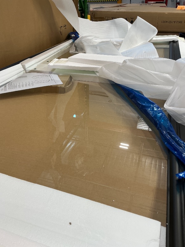 Photo 1 of ACE DECOR 34-35.4" W x 72" H Frameless Pivot Shower Door, 1/4" (6mm) Clear SGCC Tempered Glass Shower Door, Pivot Swing Shower Glass Door in Matte Black Finish, Reversible Installation