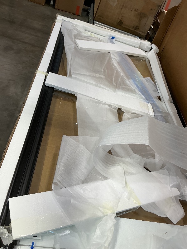 Photo 1 of ACE DECOR 34-35.4" W x 72" H Frameless Pivot Shower Door, 1/4" (6mm) Clear SGCC Tempered Glass Shower Door, Pivot Swing Shower Glass Door in Matte Black Finish, Reversible Installation