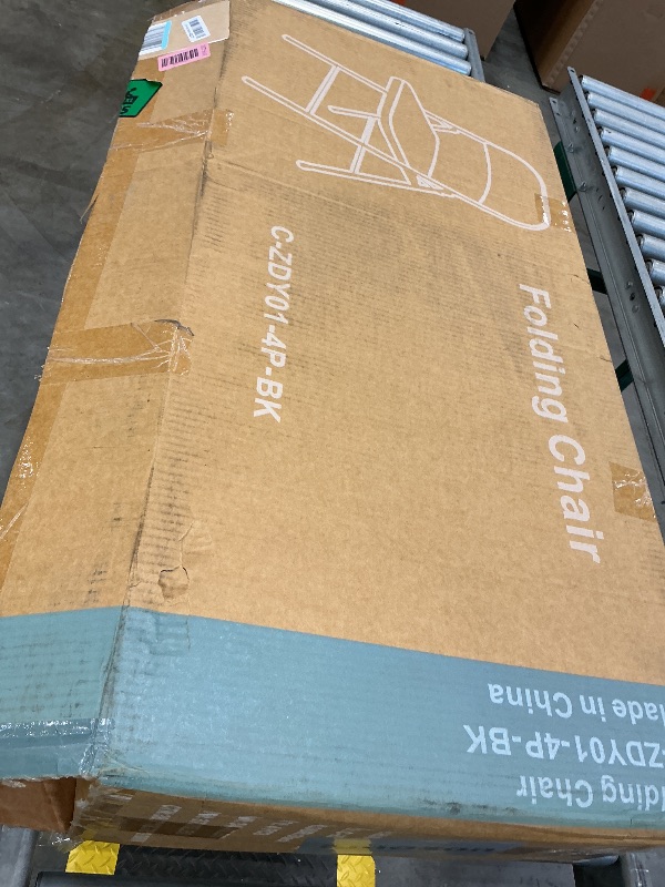 Photo 1 of *MISSING ITEMS* Sweetcrispy Folding Chair 12 Pack, Leather Padded Folding Chairs, Sturdy Metal Foldable Chairs, Easy to Use and Store, Outdoor and Indoor, for Home, Office, Party, Comfy