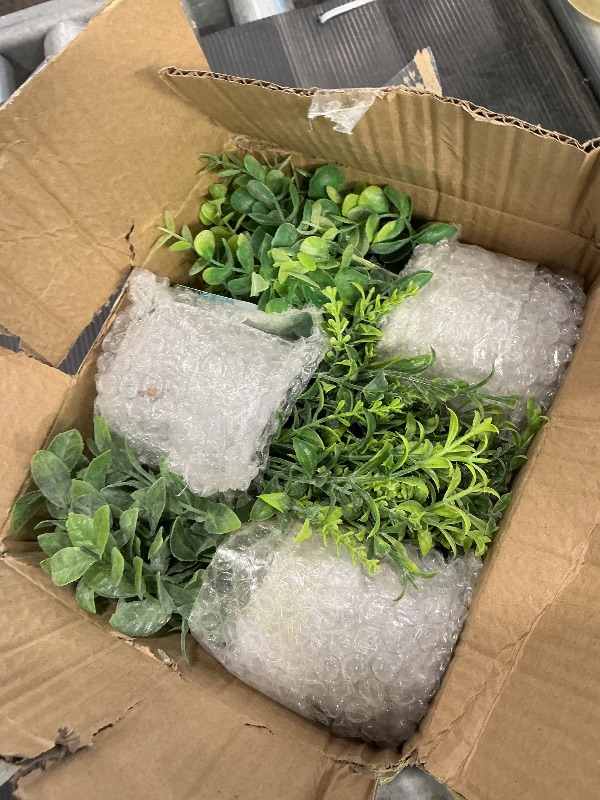 Photo 1 of FGSAEOR Mini Potted Fake Plants, Small Artificial Greenery Realistic Plants Topiaries, Low Maintenance, for Home Office Shelf Desk Farmhouse Room Coffee Table Decor (3-Pack) (Grey (Round Pot))