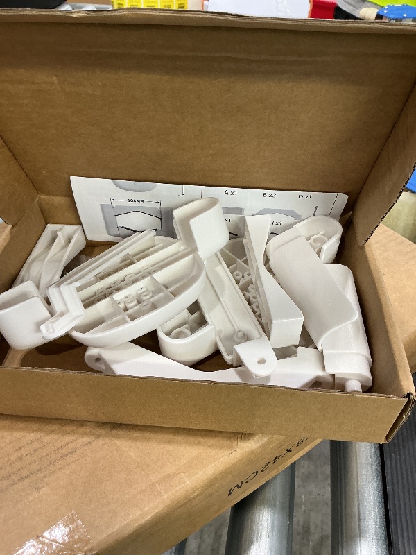 Photo 1 of 2 Pcs Baby Gate Banister Adapter – No?Drill Stair Railing Mount, Fits 2–3.5? Round/Square Posts, Compatible with Baby & Pet Safety Gates(White, Standard-W)