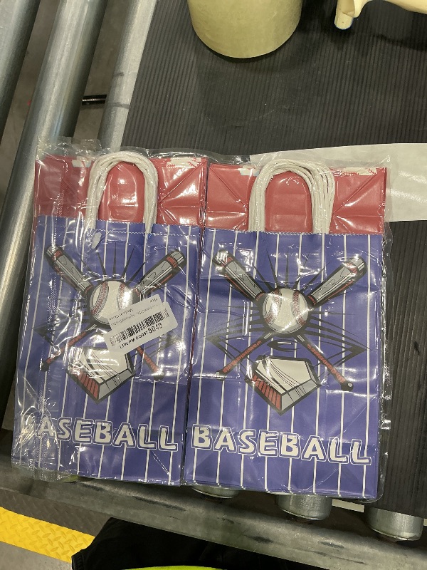 Photo 1 of 16 PCS Baseball Gift Bags - Baseball Theme Party Supplies with Handle - Treat & Favor Bags