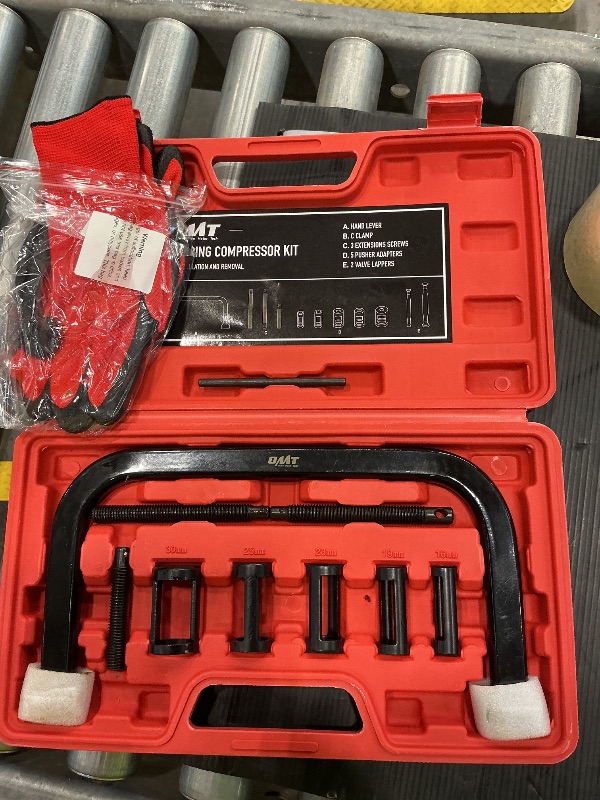 Photo 1 of **MISSING 2 VALVE LAPPERS* Orion Motor Tech Valve Spring Compressor, 10pcs Valve Spring Removal Tool with Solid C Clamp, 5pcs Collet Pusher Adapters for Motorcycle, ATV, Car, Small Engine Vehicle Equipment