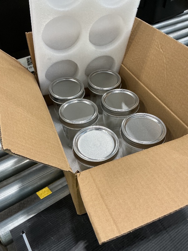 Photo 1 of [ 6 Pack] 16 oz. Wide-Mouth Glass Mason Jars with Metal Airtight Lids and Bands for 1 Pint Canning, Preserving, & Meal Prep
