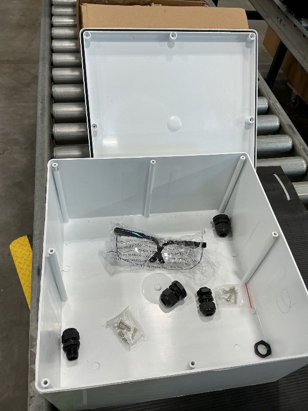 Photo 1 of 12" x 12" x 6" ABS Plastic Waterproof & Dustproof IP65 Junction Box with Gasket – Outdoor Electrical Enclosure for DIY Projects